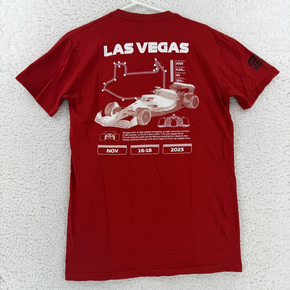 Formula 1 Las Vegas Grand Prix Shirt Mens Medium Red Racing 2023 Graphic Tee